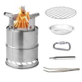 Outdoor Mini Stainless Steel Folding Wood Stove
