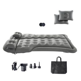 Car Air Mattress, Inflatable Car Camping Mattress, Flocking Thickened Travel Beds, Comfortable and Durable Portable Sleeping Pad with Air Pump, N