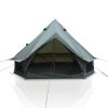 Green Waterproof Glamping Yurt Tent with Stove Jack, Fits 4 People