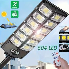 504 LED Solar Induction Motion Sensor Street Lamp- Remote Control (Option: 1Pcs)