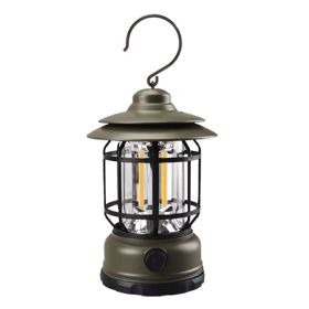 Outdoor Retro Camping Lantern (Color: Green, Type: Camping Light)