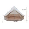 13.1FT Oxford Bell Tent for Family Camping Spacious Yurt Tent with Stove Jack