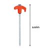 Screw in Tent Stakes orange-10pack